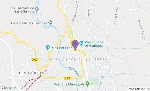 Localisation Crédit Mutuel Agence de Saint Gervais les Bains