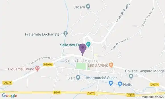 Localisation Crédit Mutuel Agence de Saint Jeoire en Faucigny