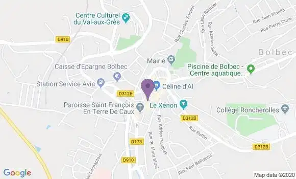 Localisation Crédit Mutuel Agence de Bolbec