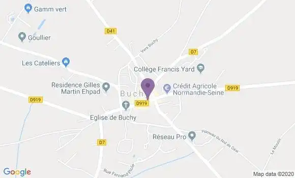 Localisation Crédit Mutuel Agence de Buchy