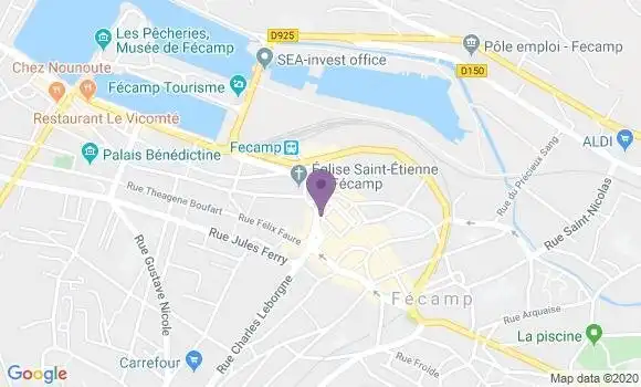 Localisation Crédit Mutuel Agence de Fécamp