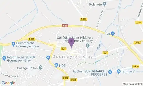 Localisation Crédit Mutuel Agence de Gournay en Bray