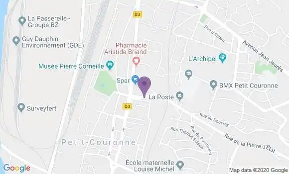 Localisation Crédit Mutuel Agence de Petit Couronne