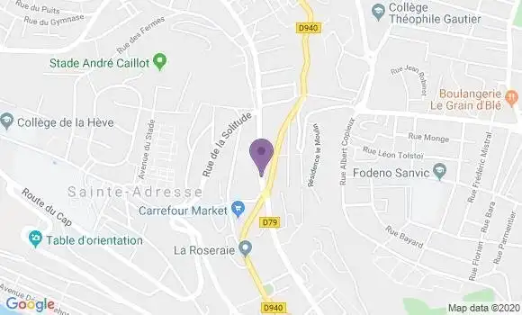 Localisation Crédit Mutuel Agence de Sainte Adresse