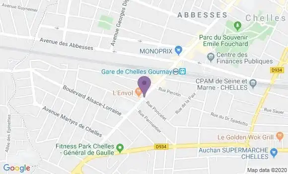 Localisation Crédit Mutuel Agence de Chelles