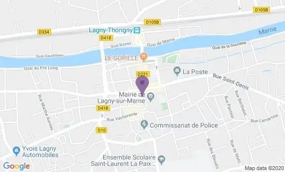 Localisation Crédit Mutuel Agence de Lagny sur Marne