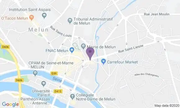Localisation Crédit Mutuel Agence de Melun Saint Jean