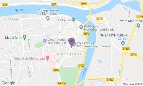 Localisation Crédit Mutuel Agence de Montereau Fault Yonne