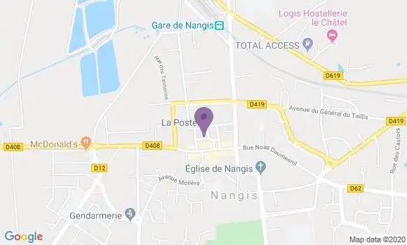 Localisation Crédit Mutuel Agence de Nangis