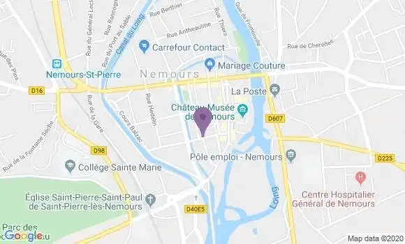 Localisation Crédit Mutuel Agence de Nemours