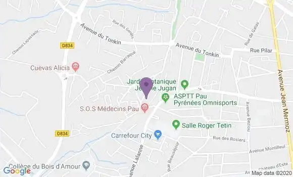 Localisation Société Générale Agence de Billère