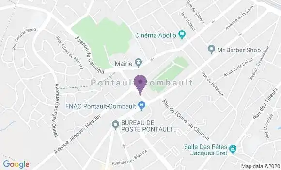 Localisation Crédit Mutuel Agence de Pontault Combault