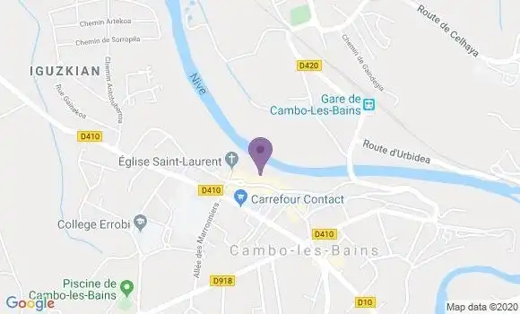 Localisation Société Générale Agence de Cambo les Bains
