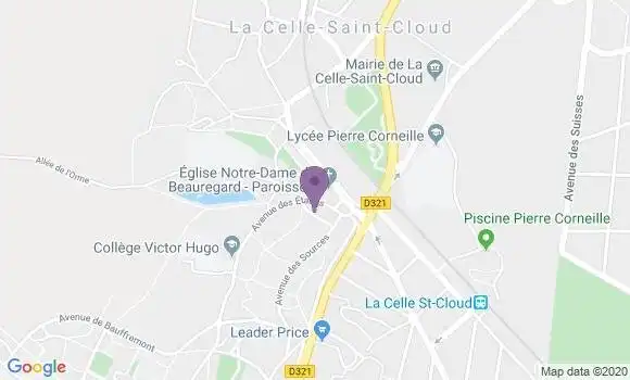 Localisation Crédit Mutuel Agence de La Celle Saint Cloud