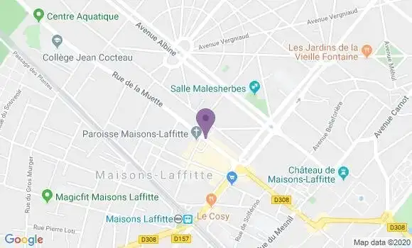 Localisation Crédit Mutuel Agence de Maisons Laffitte