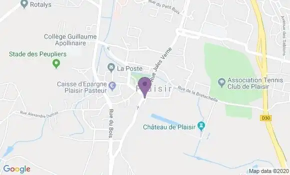 Localisation Crédit Mutuel Agence de Plaisir