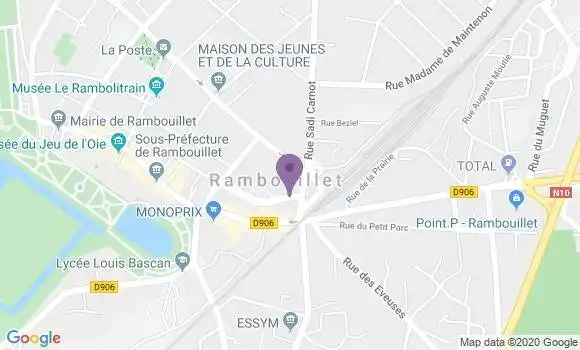 Localisation Crédit Mutuel Agence de Rambouillet