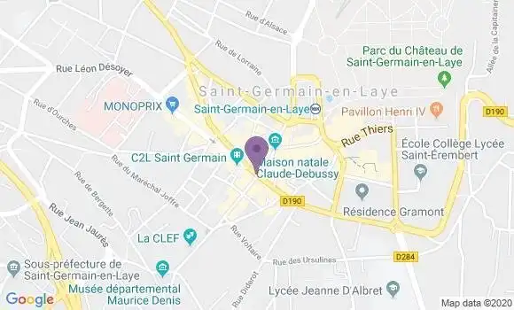 Localisation Crédit Mutuel Agence de Saint Germain en Laye