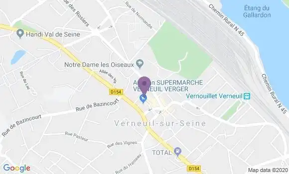 Localisation Crédit Mutuel Agence de Verneuil sur Seine
