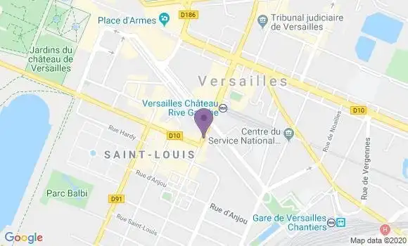 Localisation Crédit Mutuel Agence de Versailles Saint Louis