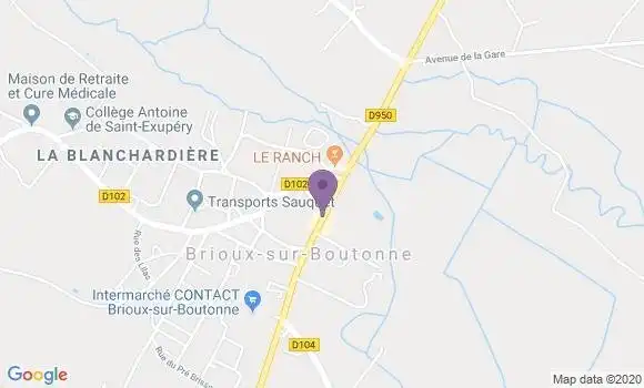 Localisation Crédit Mutuel Agence de Brioux sur Boutonne