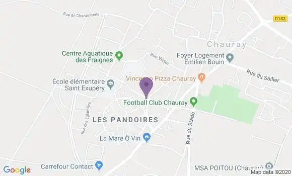 Localisation Crédit Mutuel Agence de Chauray