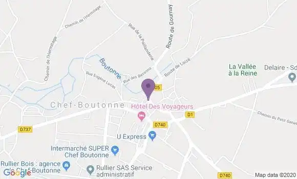 Localisation Crédit Mutuel Agence de Chef Boutonne