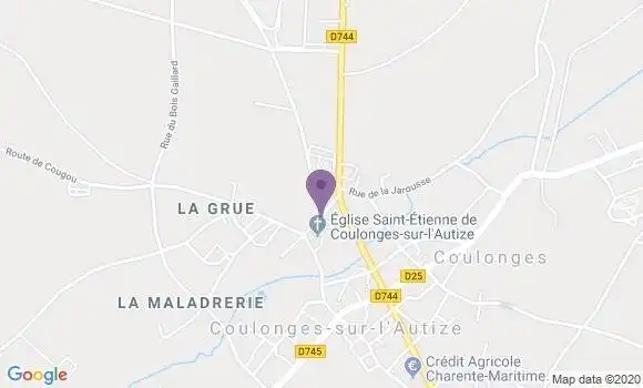 Localisation Crédit Mutuel Agence de Coulonges sur l