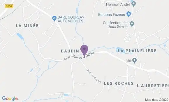 Localisation Crédit Mutuel Agence de Courlay