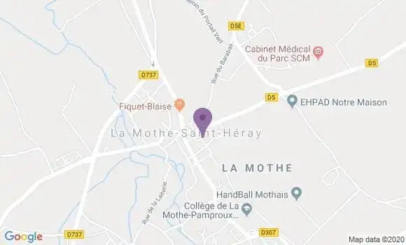 Localisation Crédit Mutuel Agence de La Mothe Saint Heray