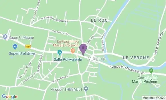 Localisation Crédit Mutuel Agence de Magné