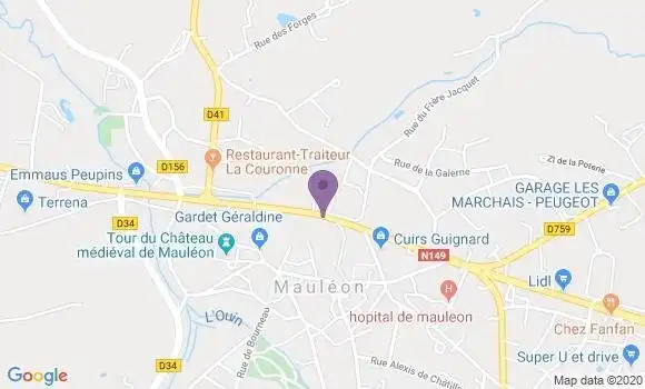 Localisation Crédit Mutuel Agence de Mauléon