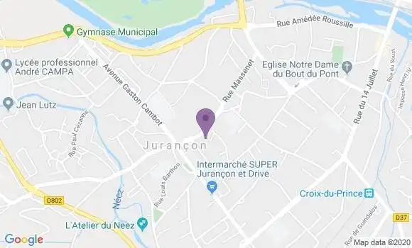 Localisation Société Générale Agence de Jurançon