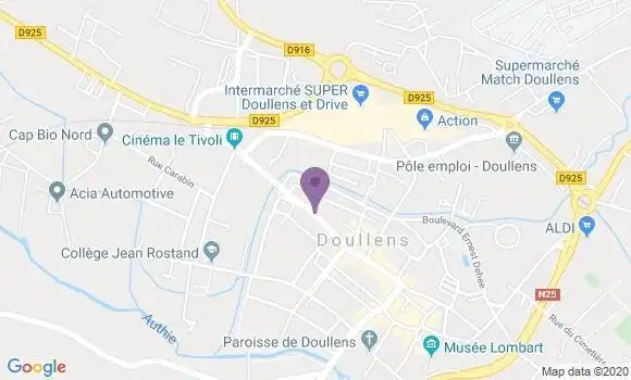 Localisation Crédit Mutuel Agence de Doullens
