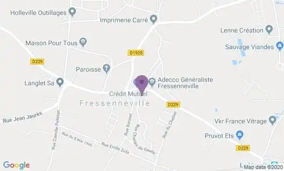 Localisation Crédit Mutuel Agence de Fressenneville