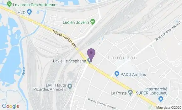 Localisation Crédit Mutuel Agence de Longueau