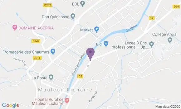 Localisation Société Générale Agence de Mauléon Soule