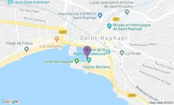 Localisation Crédit Mutuel Agence de Saint Raphaël