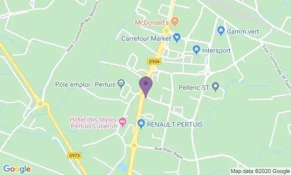 Localisation Crédit Mutuel Agence de Pertuis
