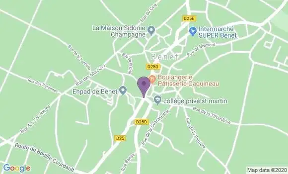 Localisation Crédit Mutuel Agence de Benet