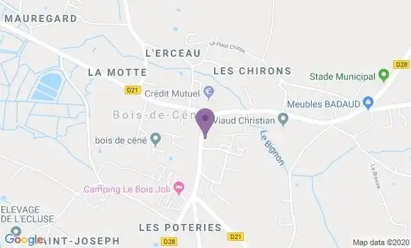 Localisation Crédit Mutuel Agence de Bois de Céné