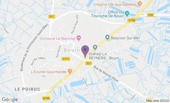 Localisation Crédit Mutuel Agence de Bouin