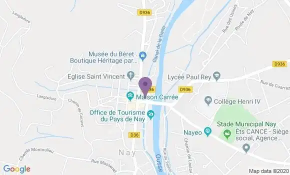 Localisation Société Générale Agence de Nay