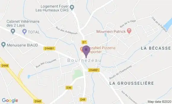 Localisation Crédit Mutuel Agence de Bournezeau