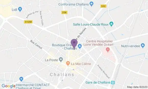 Localisation Crédit Mutuel Agence de Challans