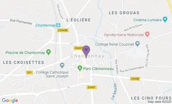 Localisation Crédit Mutuel Agence de Chantonnay