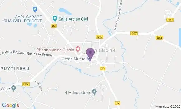 Localisation Crédit Mutuel Agence de Chauche
