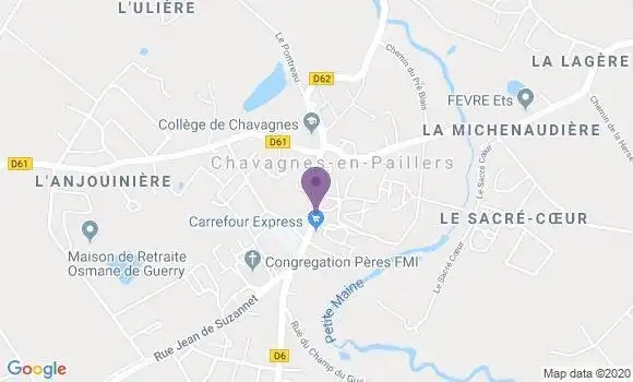 Localisation Crédit Mutuel Agence de Chavagnes en Paillers