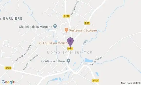 Localisation Crédit Mutuel Agence de Dompierre sur Yon