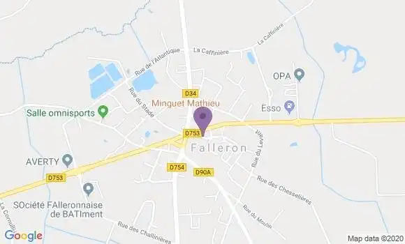 Localisation Crédit Mutuel Agence de Falleron